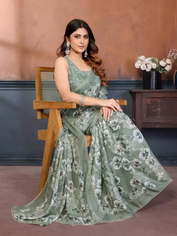 Buy Netra 101 Sharmili Georgette Silk Printed Saree Supplier in Surat 2026