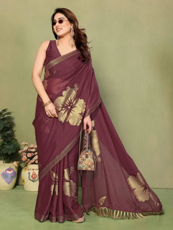 Latest Netra 106 Star Georgette Silk Foil Work Party Wear Saree Wholesale Market 2026