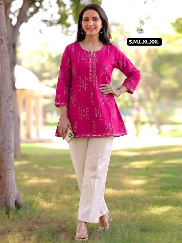 Launching Laxmy 1122 Cotton Jaipuri Printed Short Top Collection 2026