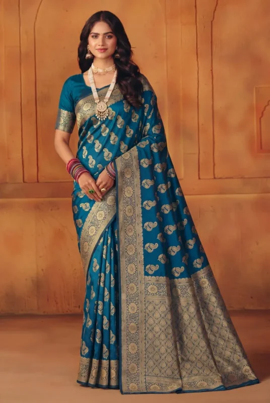 Latest LFK 5358 Banarasi Soft Silk Zari Work Festival Saree 2026