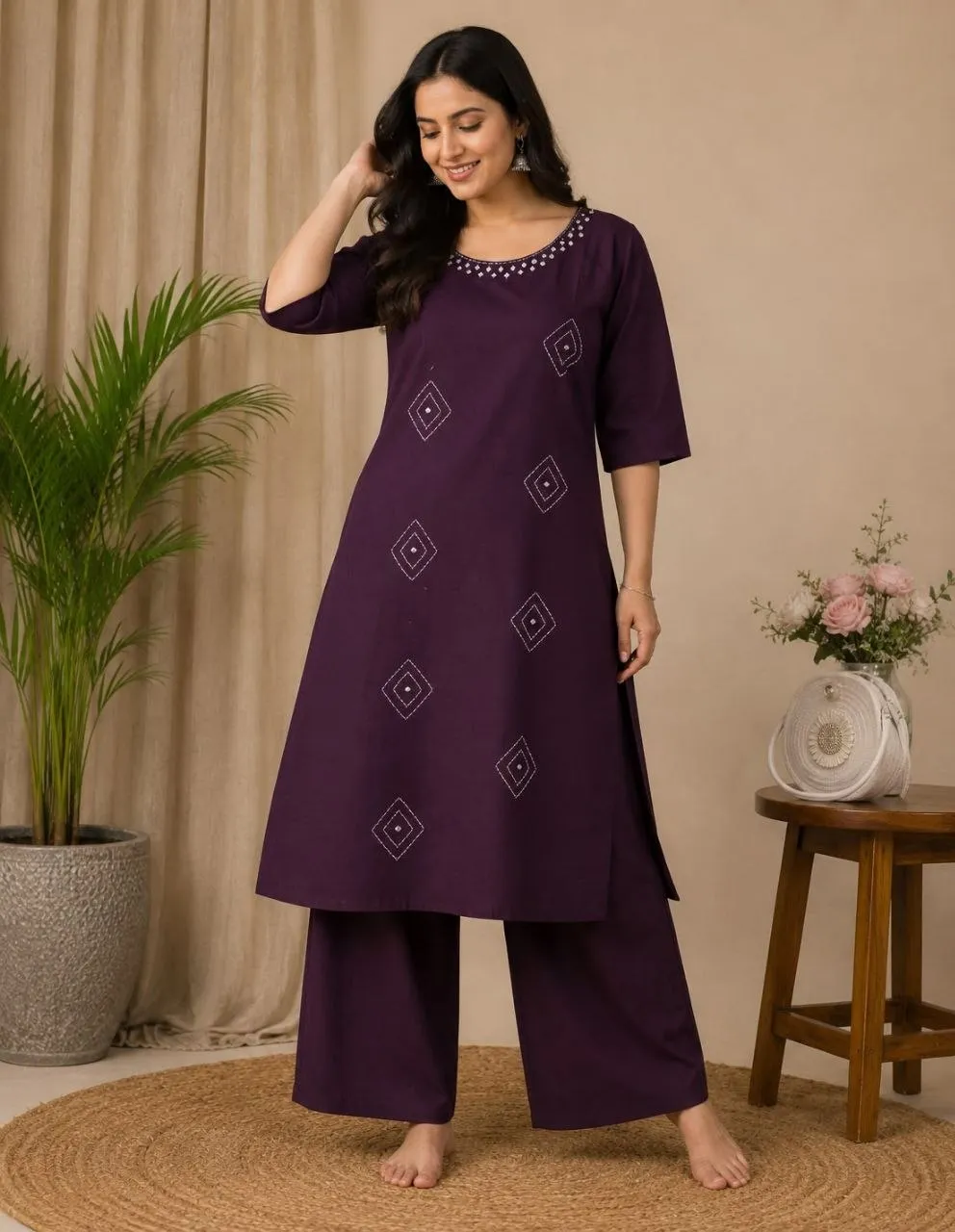 Stylish Kiara Cotton Daily Wear Kurti Palazzo Wholesale Market in Surat 2026