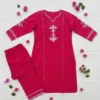Shiv 2016 Cotton Embroidery Office Wear Kurti Pant Set for Women