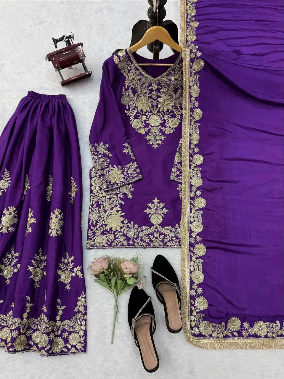 Launching Deepika 6041 Chinon Silk Thread Sequence Work Party Wear Sharara Suit 2026
