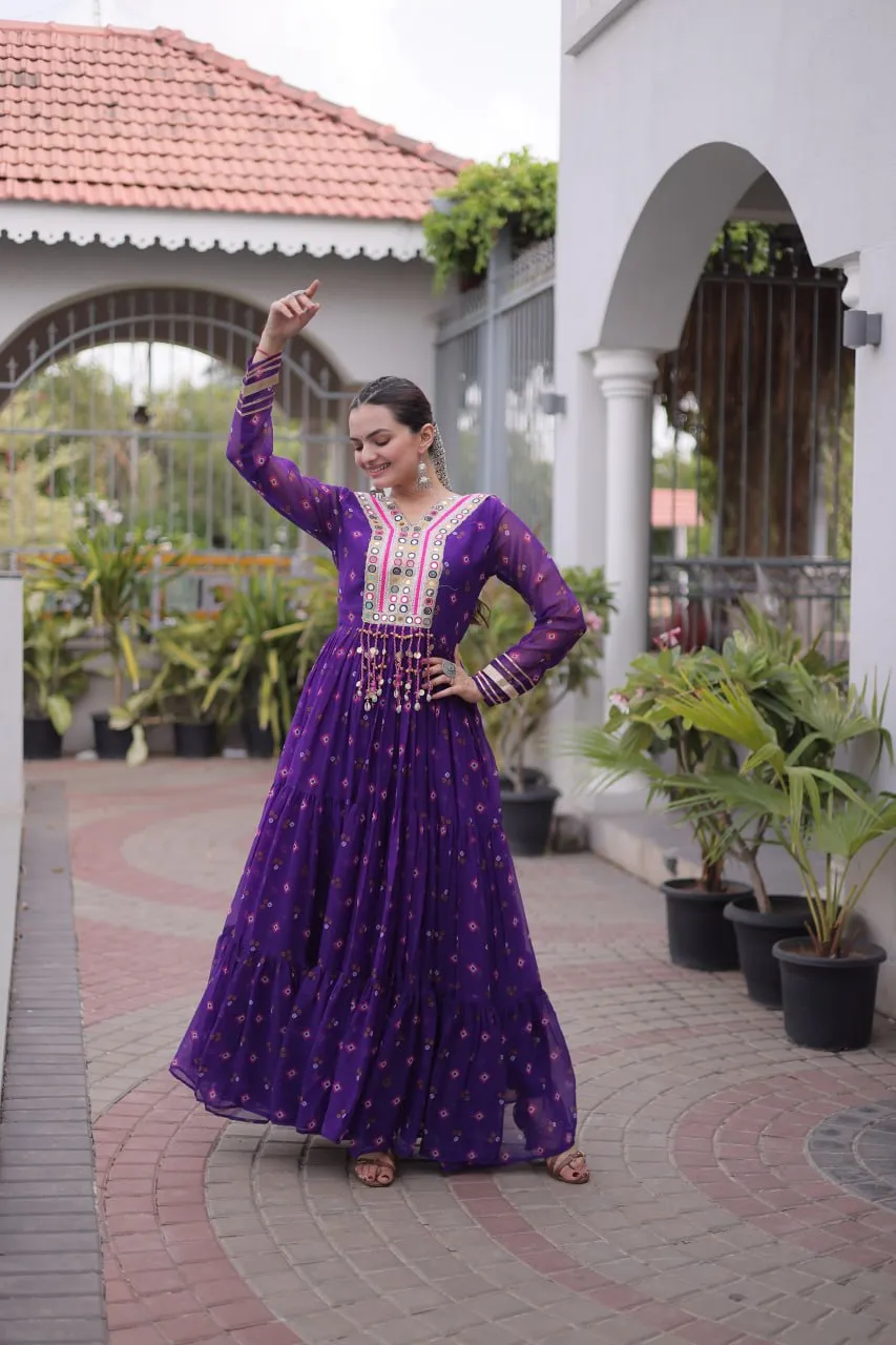 Latest Moni 1265 Georgette Laheriya Printed Navratri Collections 2026 2026