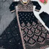 Latest STD 6124 Blooming Thread Embroidery Work Festival Anarkali Gown Pant Dupatta 2026