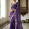 Kusum Star Georgette Silk Thread Embroidery Work Saree Market in India