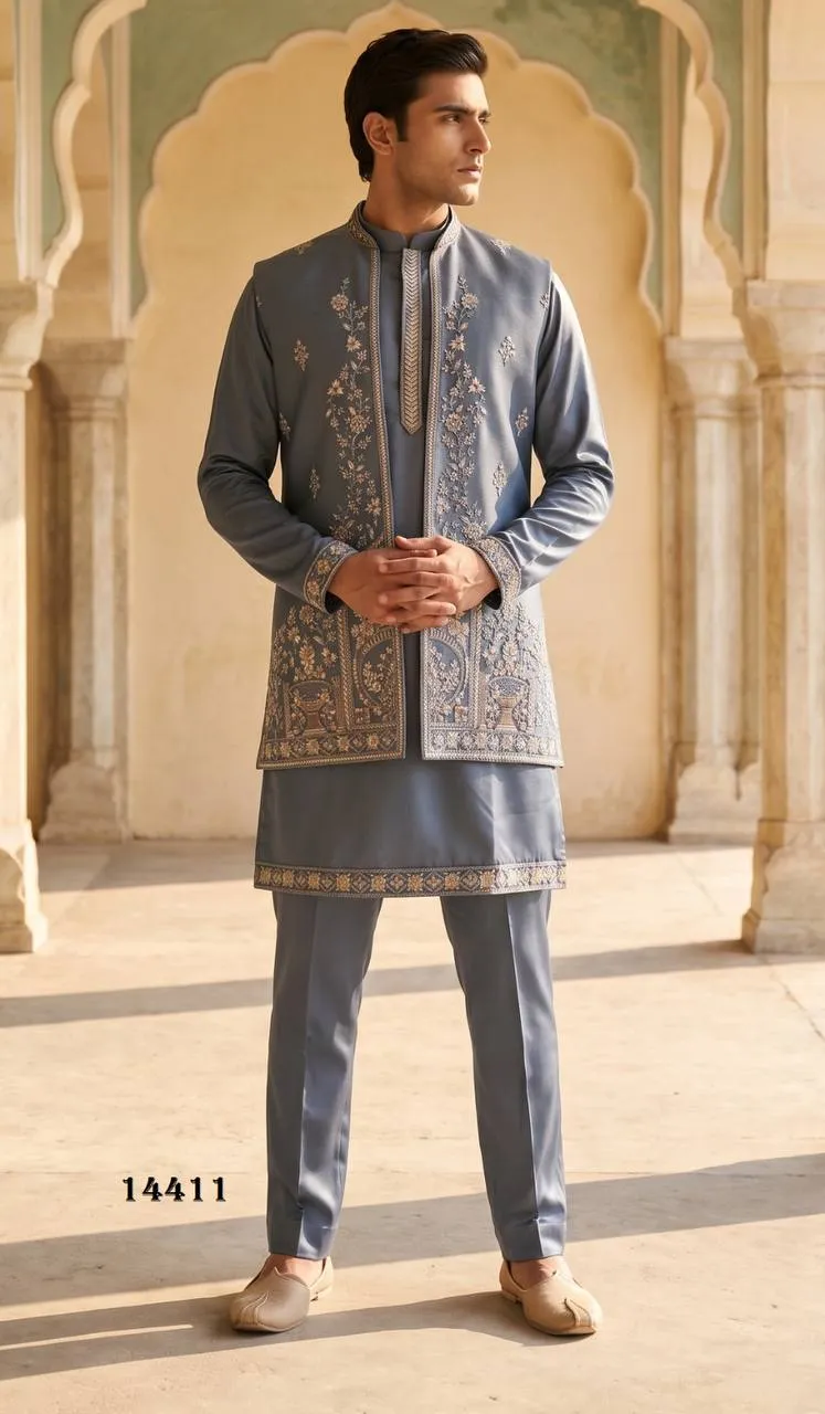 Beautiful Shyam Armani Sequence Work Wedding Kurta Pant With Embroidery Jacket 2026