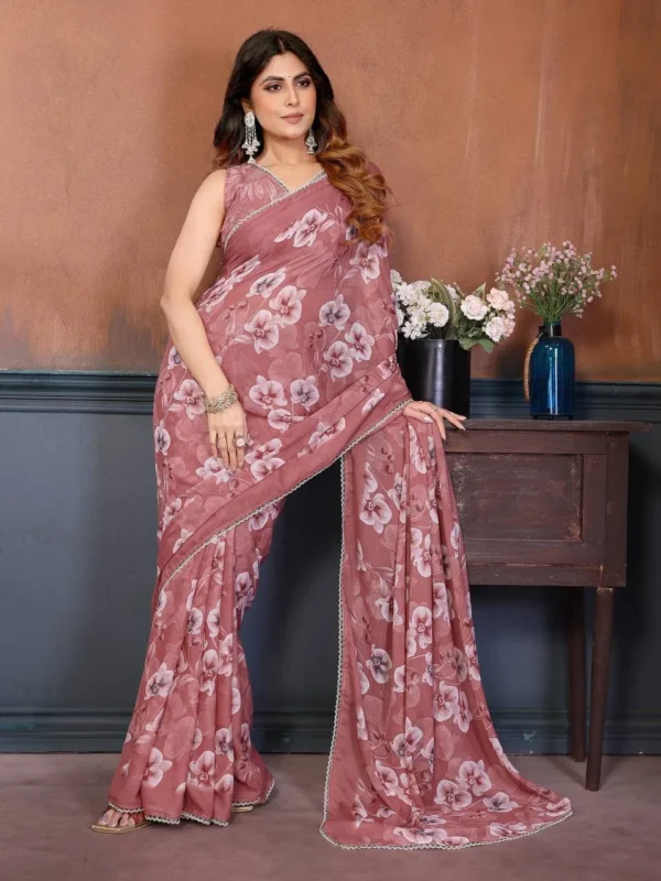 Buy Netra 101 Sharmili Georgette Silk Printed Saree Supplier in Surat 2026