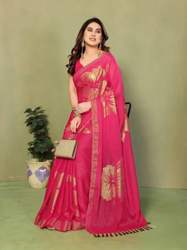 Latest Netra 106 Star Georgette Silk Foil Work Party Wear Saree Wholesale Market 2026