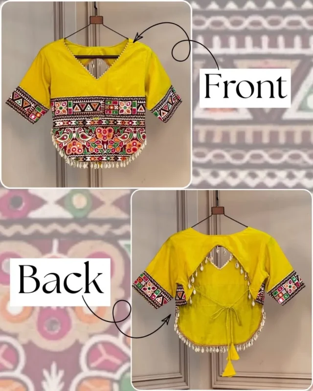 Stylish Moni 7172 Roman Silk Gamthi Embroidery Work Navratri Blouse 2026