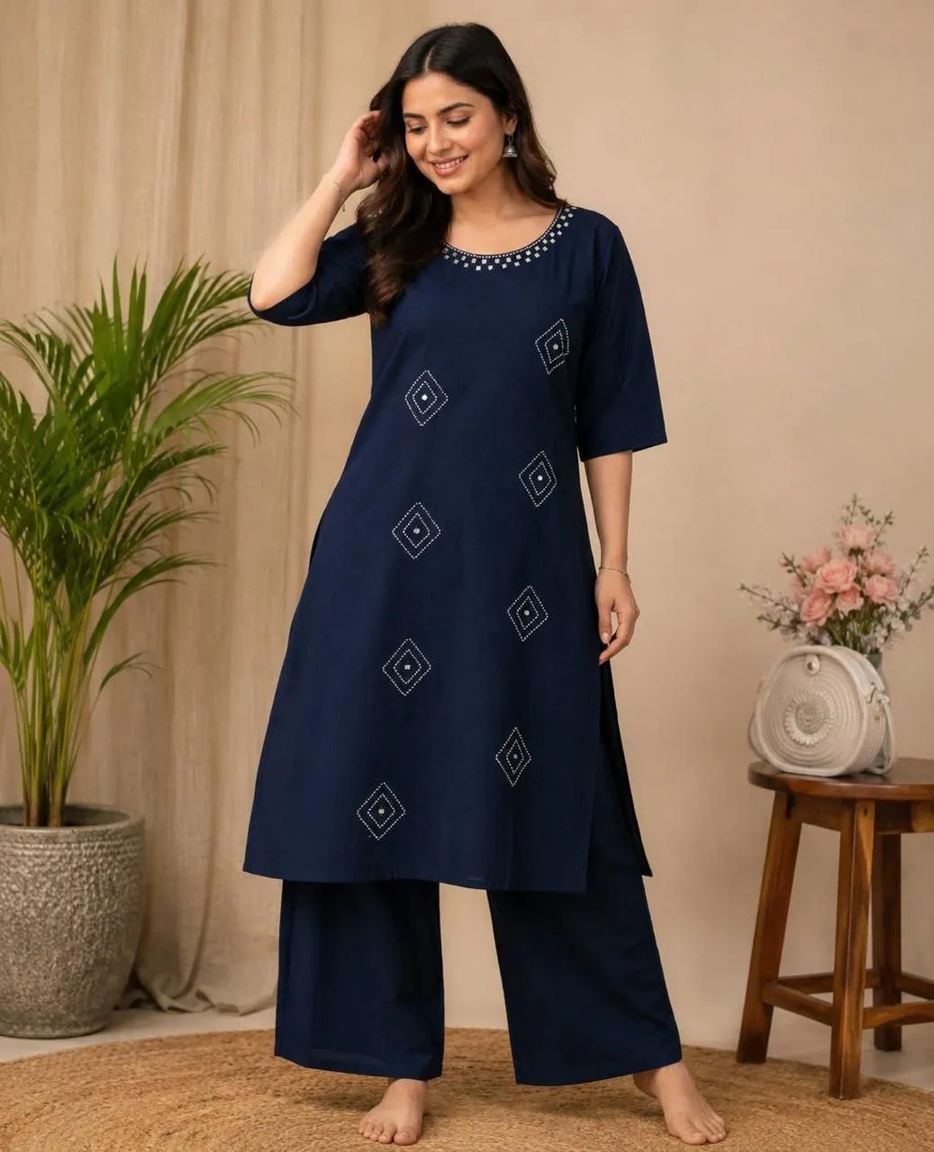 Stylish Kiara Cotton Daily Wear Kurti Palazzo Wholesale Market in Surat 2026