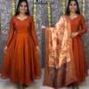 Buy Kiara Vichithra Silk Anarkali Gown With Kalamkari Dupatta Set for Women 2026