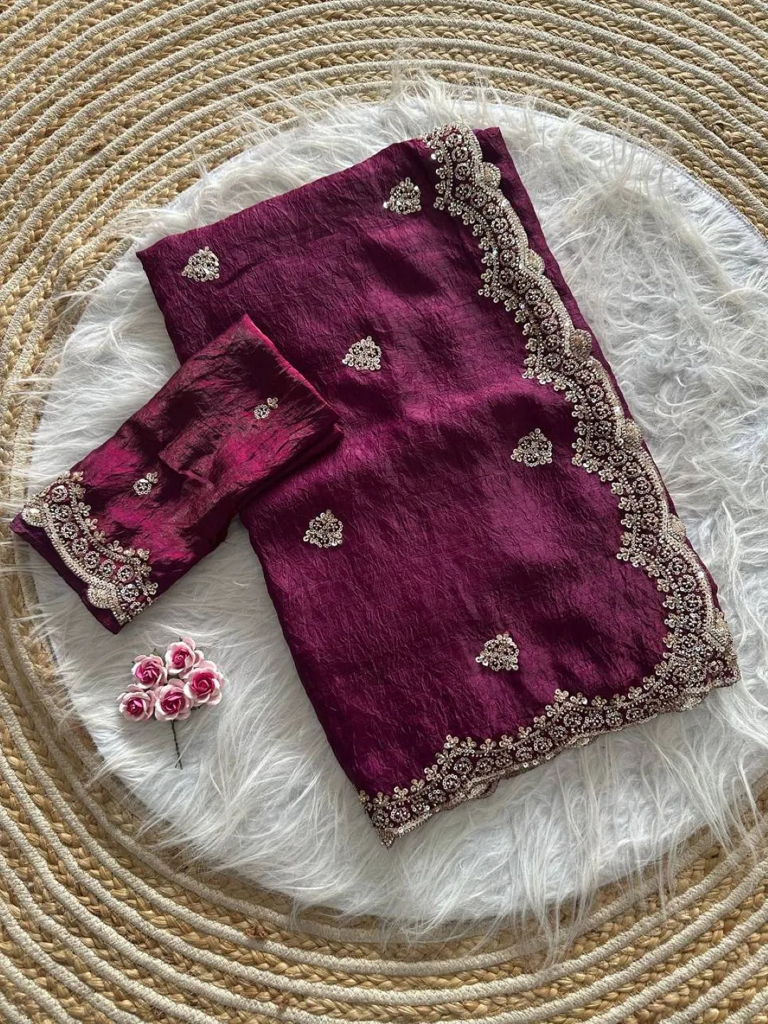 Latest MHV RajGharana Fandy Silk Embroidery Wedding Saree Exporters Online 2026