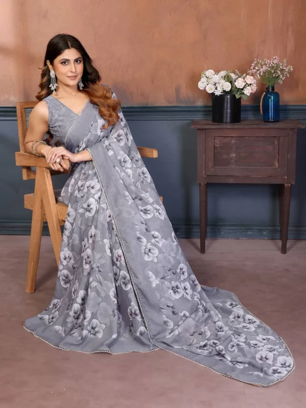 Buy Netra 101 Sharmili Georgette Silk Printed Saree Supplier in Surat 2026
