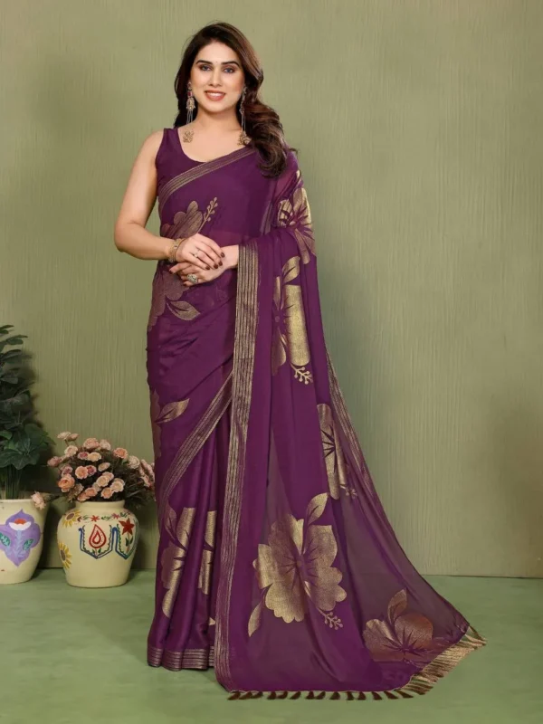 Latest Netra 106 Star Georgette Silk Foil Work Party Wear Saree Wholesale Market 2026