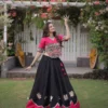 Beautiful Moni 7172 Roman Silk Gota Mirror Work Navratri Top Lehenga Online 2026