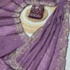 Kusum Star Georgette Silk Thread Embroidery Work Saree Market in India