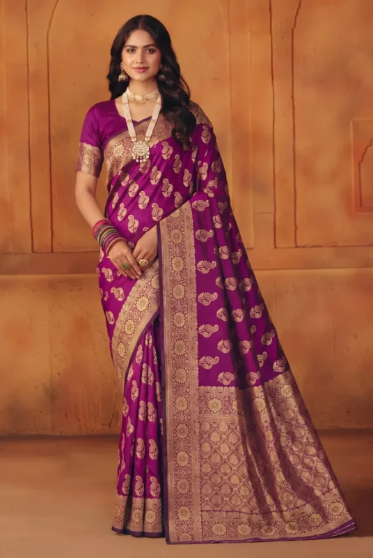 Latest LFK 5358 Banarasi Soft Silk Zari Work Festival Saree 2026