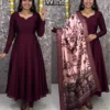 Buy Kiara Vichithra Silk Anarkali Gown With Kalamkari Dupatta Set for Women 2026