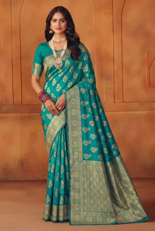 Latest LFK 5358 Banarasi Soft Silk Zari Work Festival Saree 2026