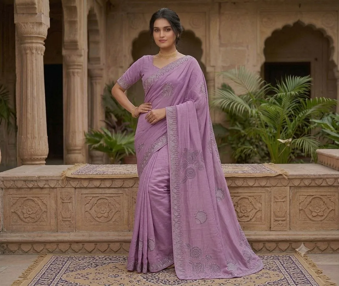 RRD 1010 Georgette Diamond Work Daily & Festival Wear Saree