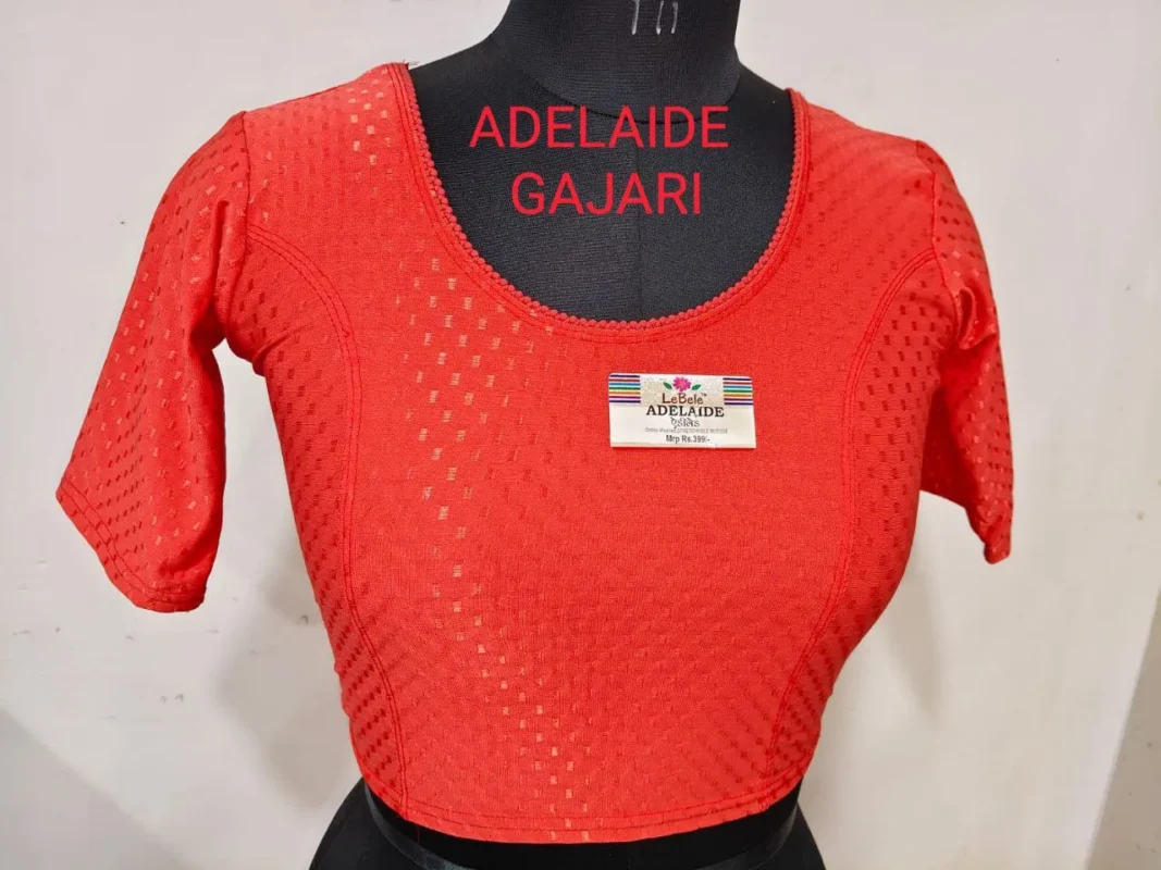 Beautiful Adelaide Dobby Weaving Work Stretchable Big Size Blouse Collection 2026