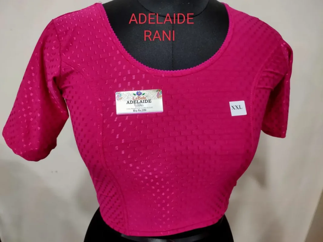 Beautiful Adelaide Dobby Weaving Work Stretchable Big Size Blouse Collection 2026