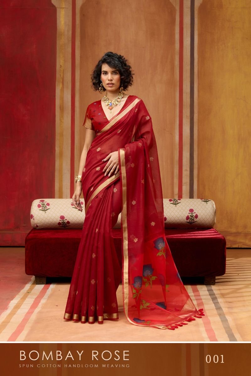 Rajtex Bombay Rose Munga Cotton Handloom Saree Wholesale