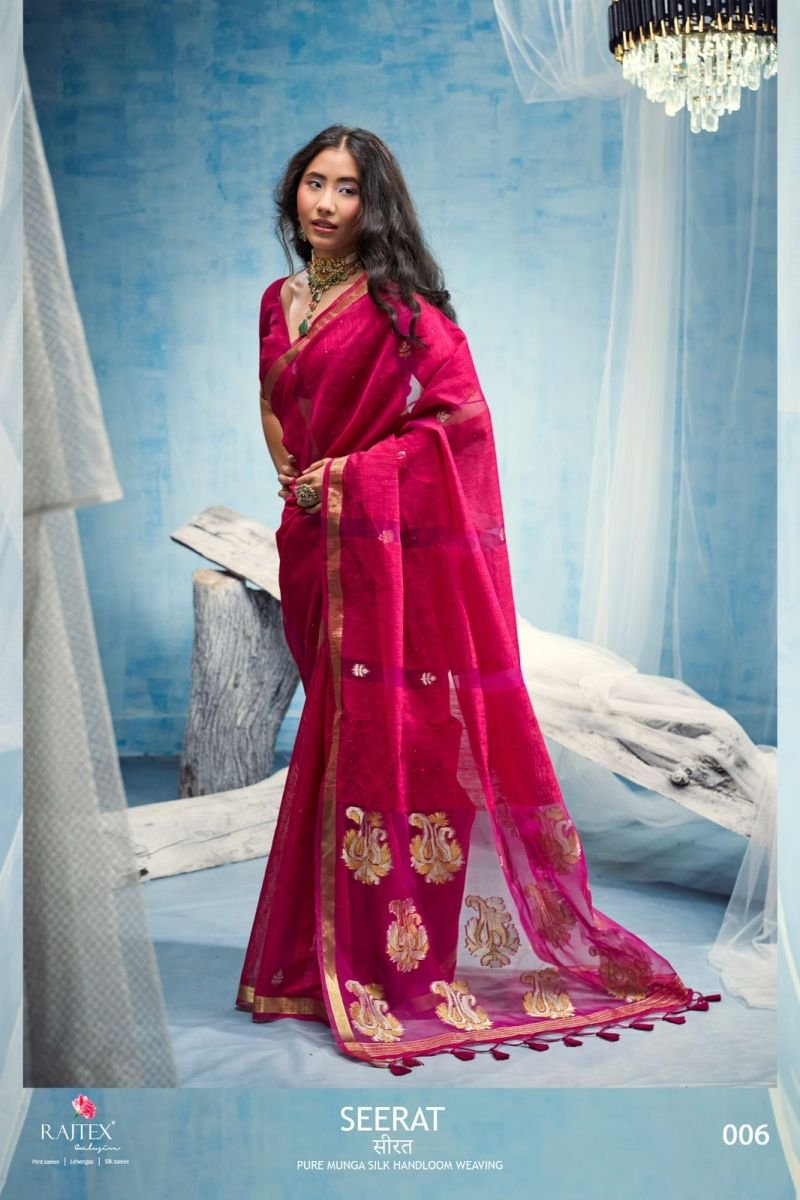 Stylish Rajtex Seerat Munga Silk Handloom Saree Collection Wholesale 2026