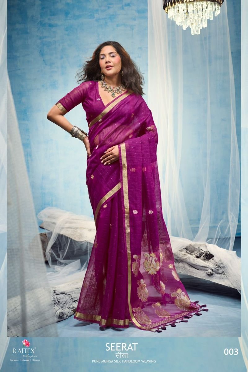 Stylish Rajtex Seerat Munga Silk Handloom Saree Collection Wholesale 2026