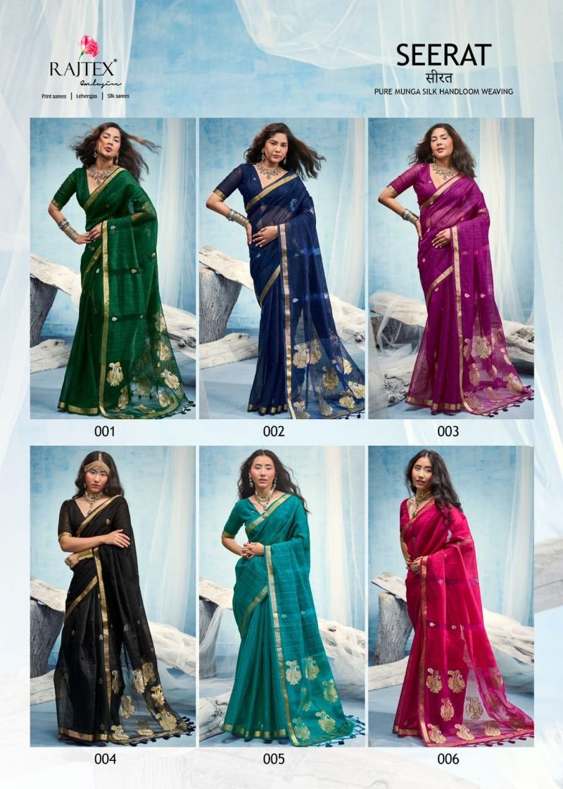 Stylish Rajtex Seerat Munga Silk Handloom Saree Collection Wholesale 2026