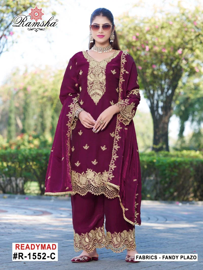 Ramsha R 1522 A To D Fandy Jari Work Salwar Kameez Wholesale