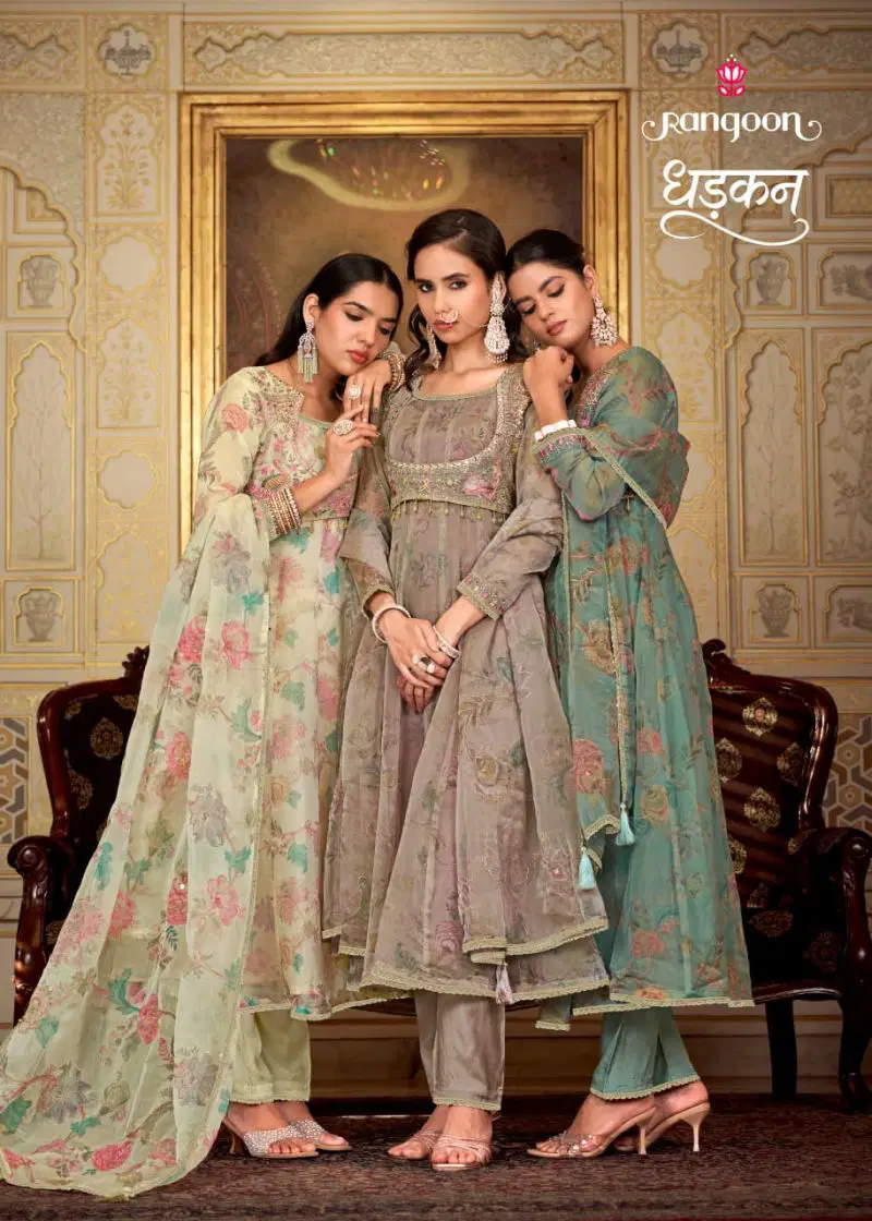 Rangoon Dhadkan Viscose Fancy Print Heavy Work Salwar Kameez Wholesale