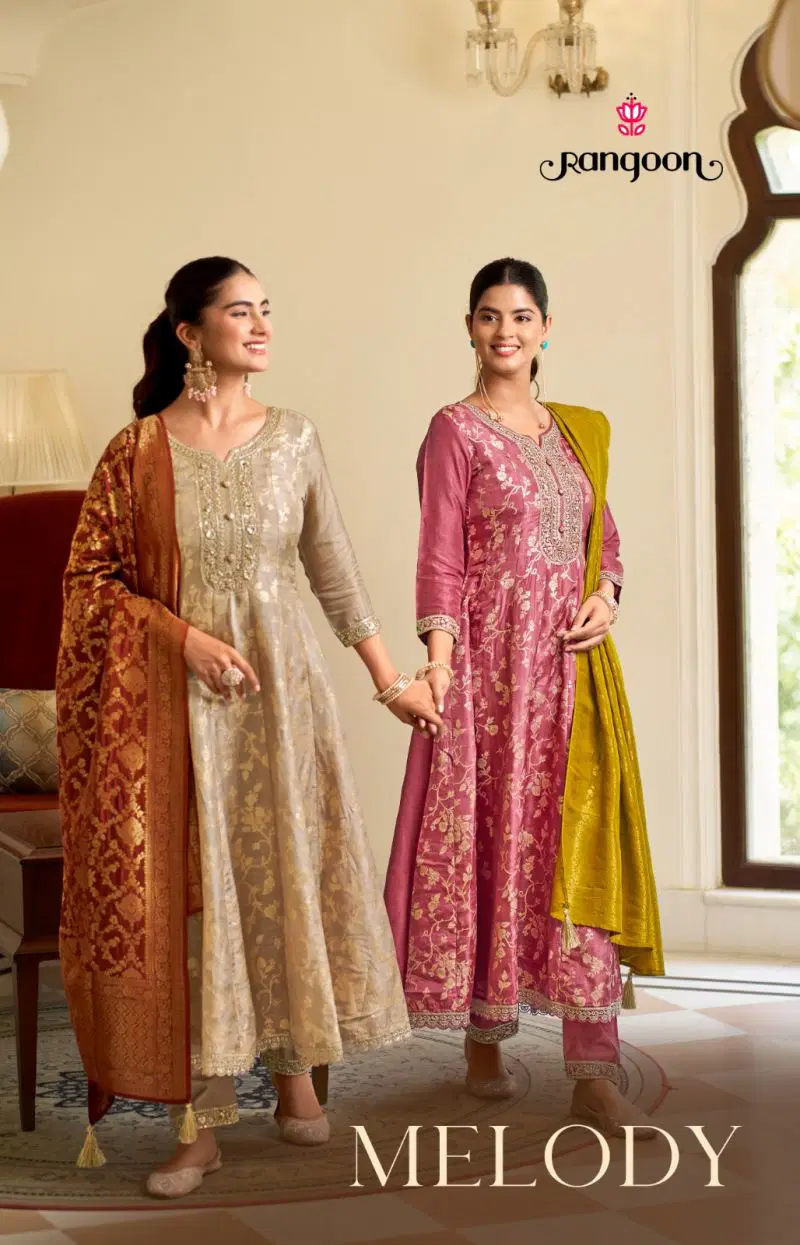 Rangoon Melody Russion Jacquard Khali Work Salwar Kameez Wholesale