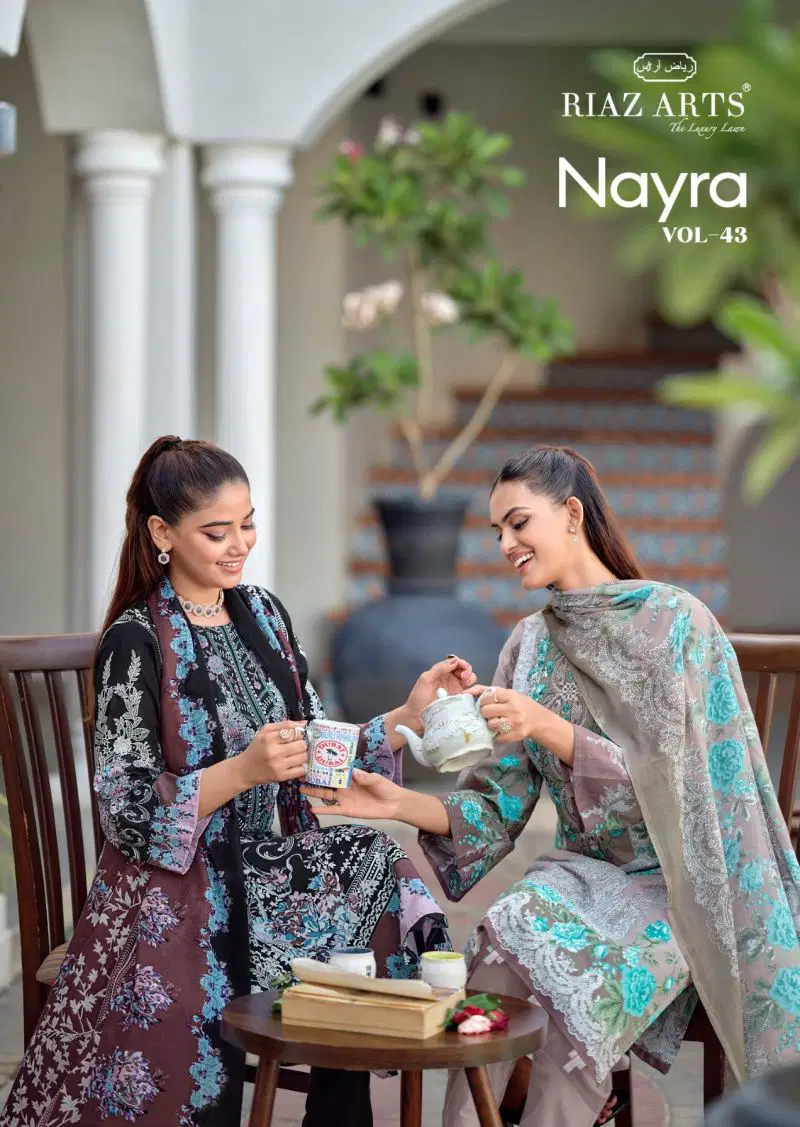 Riaz Arts Nayra Vol 43 Cotton Digital Printed Dress Material Wholesale