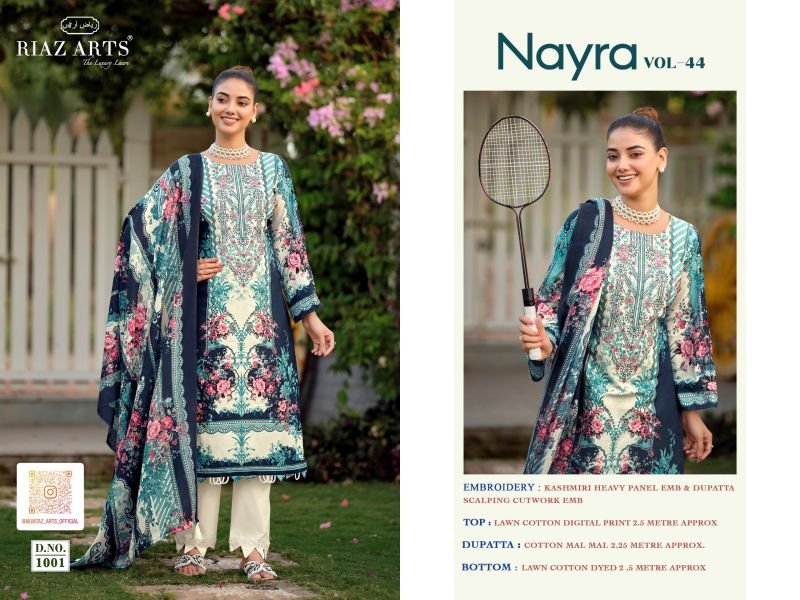 Riaz Arts Nayra Vol 44 Cotton Digital Printed Dress Material Wholesale