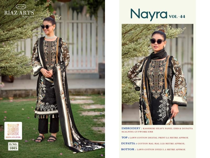 Riaz Arts Nayra Vol 44 Cotton Digital Printed Dress Material Wholesale