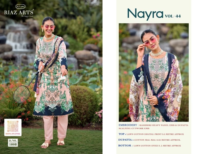 Riaz Arts Nayra Vol 44 Cotton Digital Printed Dress Material Wholesale