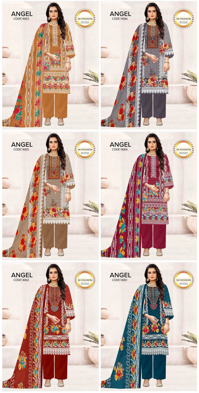 Royal Angel Vol 4 Cotton Printed Fancy Dress Material Collection Wholesale