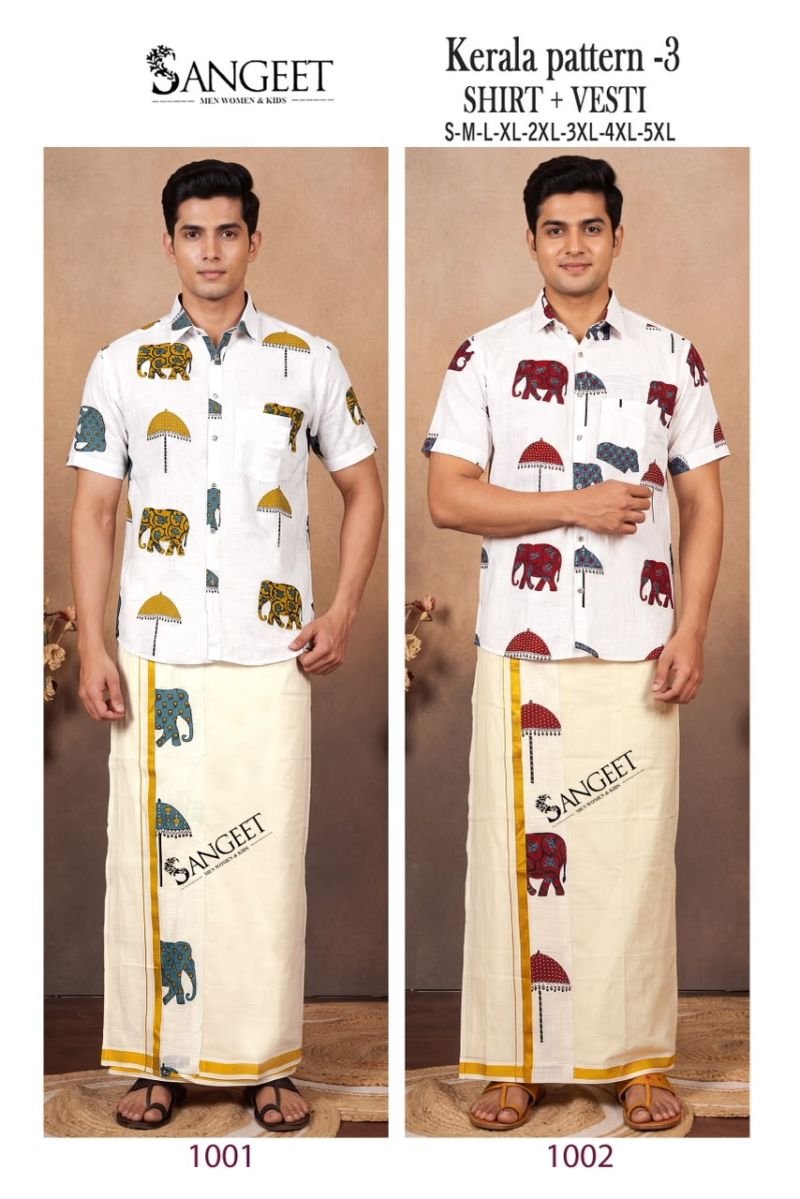 Stylish Sangeet Kerala Patterns Vol 3 Mens Rayon Shirt With Vesti Wholesale 2026