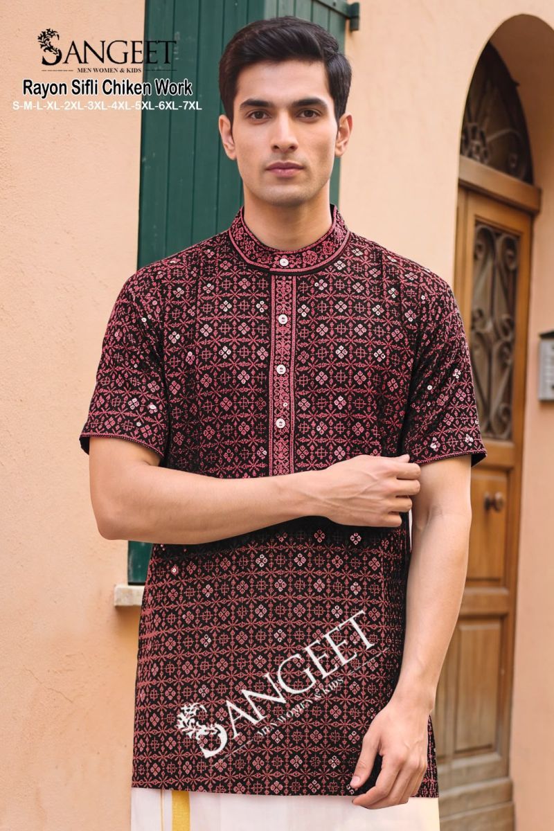 Launching Sangeet Rayon Sifli Chicken Work Vol 2 Rayon Sequence Short Kurta Collection Wholesale 2026