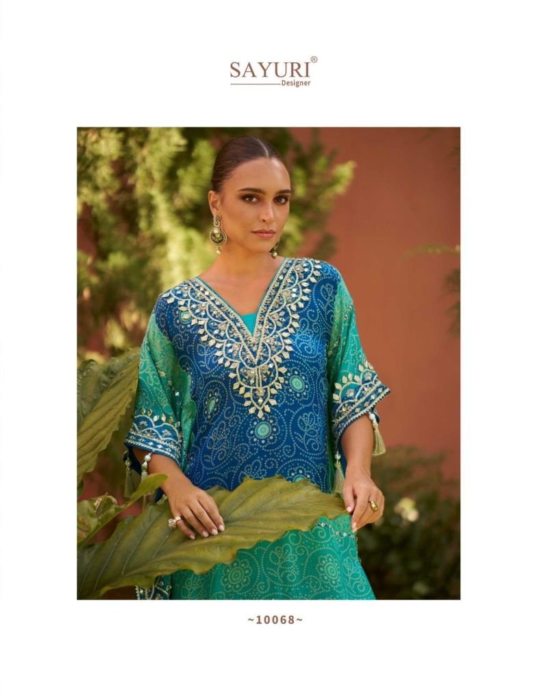 Sayuri Magic Nx Viscose Hand Mirror Kaftan Collection Wholesale