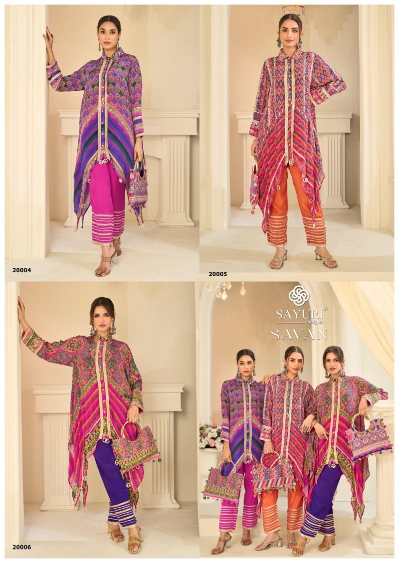 Stylish Sayuri Savan Crepe Silk Aari And Gota Patti Work Indo Western Wholesale 2026