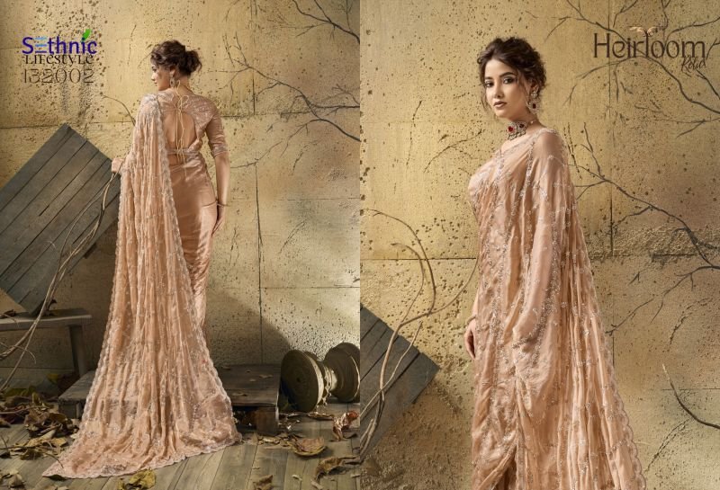 Buy Sethnic Heirloom Relic Velvet Satin Zari Work Designer Saree Collection Wholesale 2026