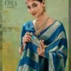 Sethnic Linea Velvet Satin Gold Patta Saree Collection Wholesale