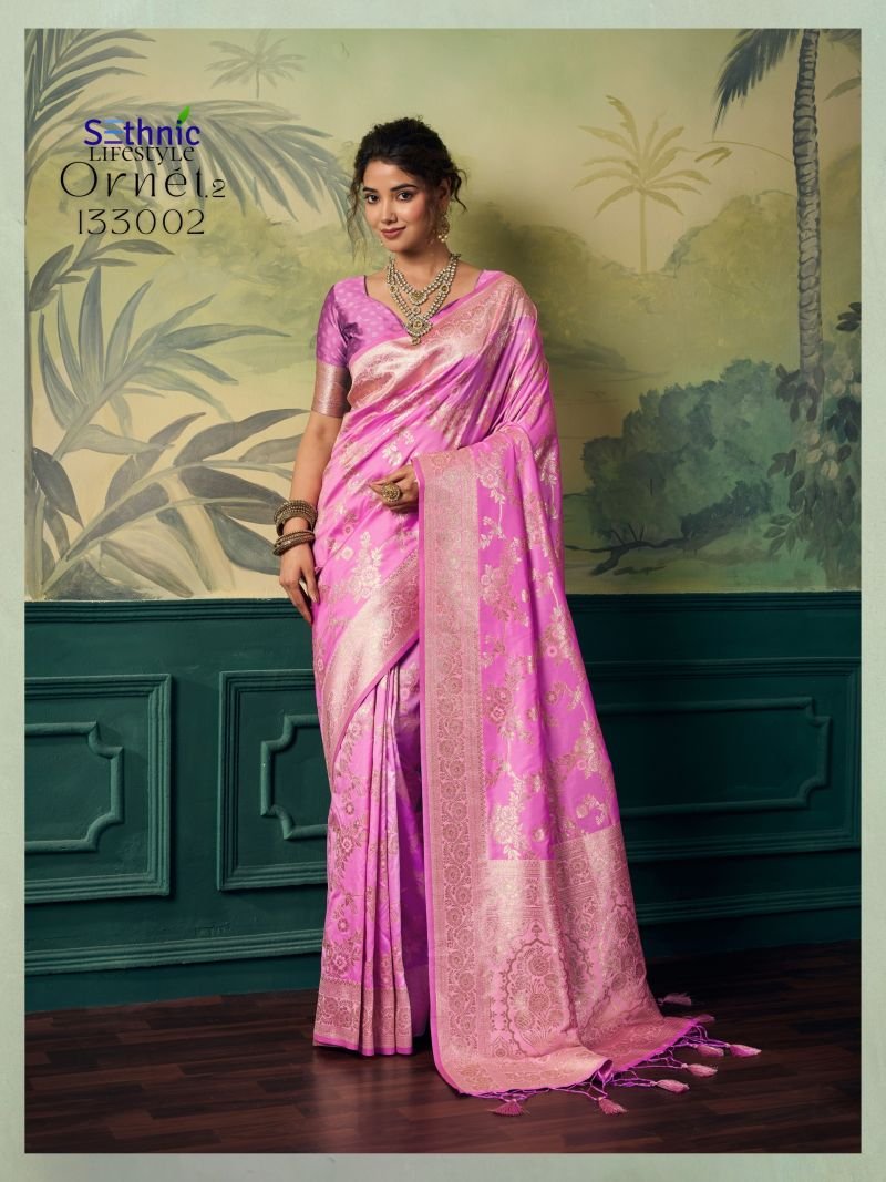 Stylish Sethnic Ornet Vol 2 Two Tone Banarasi Silk Zari Saree Collection Wholesale 2026