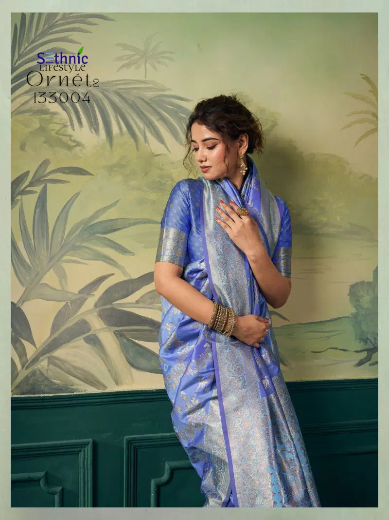 Stylish Sethnic Ornet Vol 2 Two Tone Banarasi Silk Zari Saree Collection Wholesale 2026