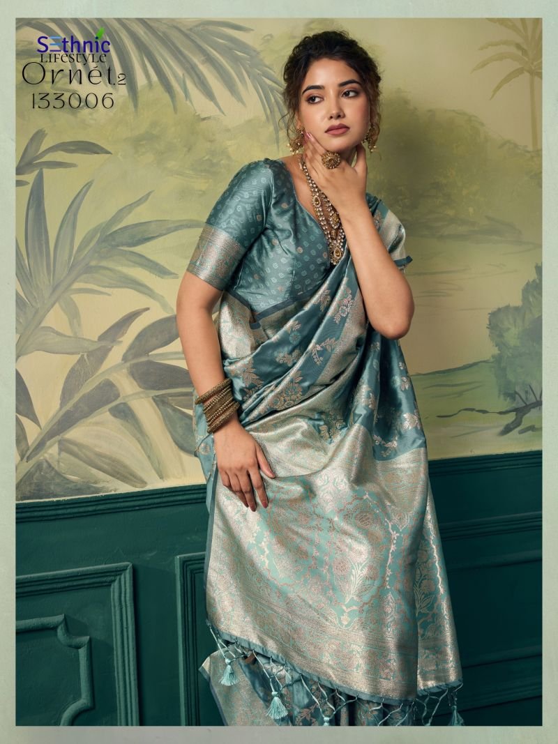 Stylish Sethnic Ornet Vol 2 Two Tone Banarasi Silk Zari Saree Collection Wholesale 2026