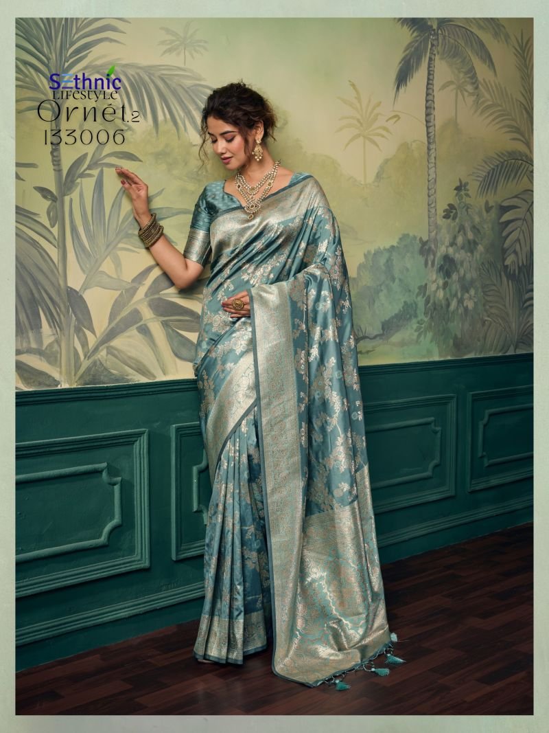 Stylish Sethnic Ornet Vol 2 Two Tone Banarasi Silk Zari Saree Collection Wholesale 2026