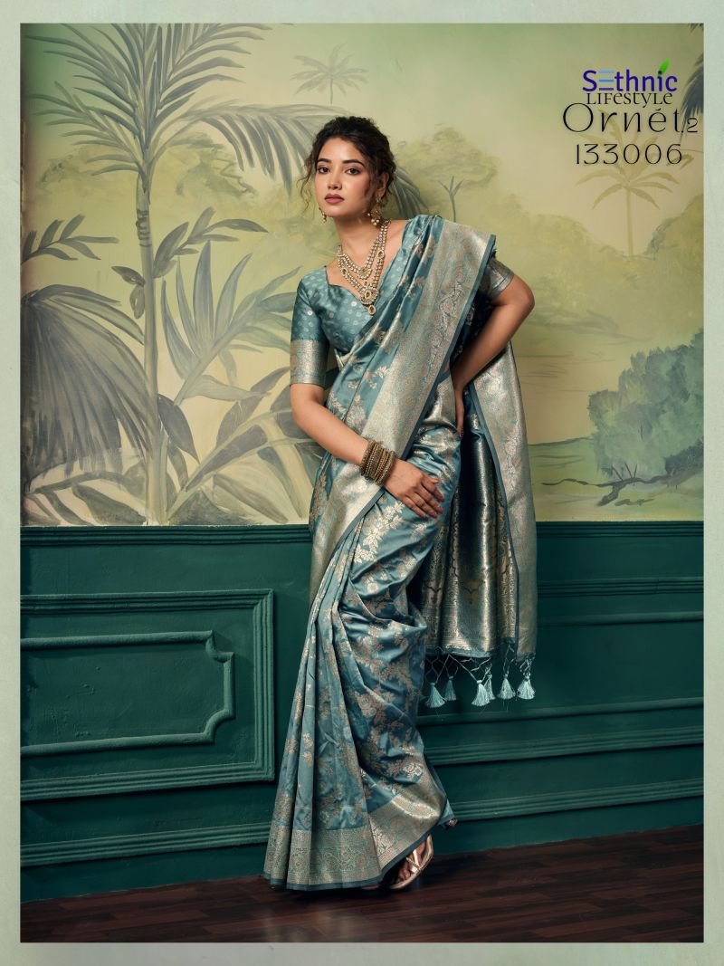 Stylish Sethnic Ornet Vol 2 Two Tone Banarasi Silk Zari Saree Collection Wholesale 2026